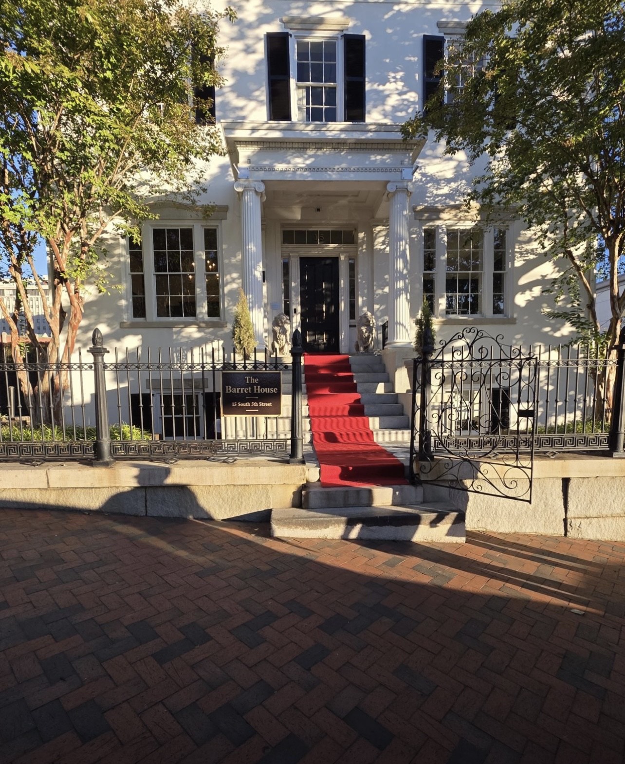 Front view of the historic Barret House. Astyra Corporation headquarters